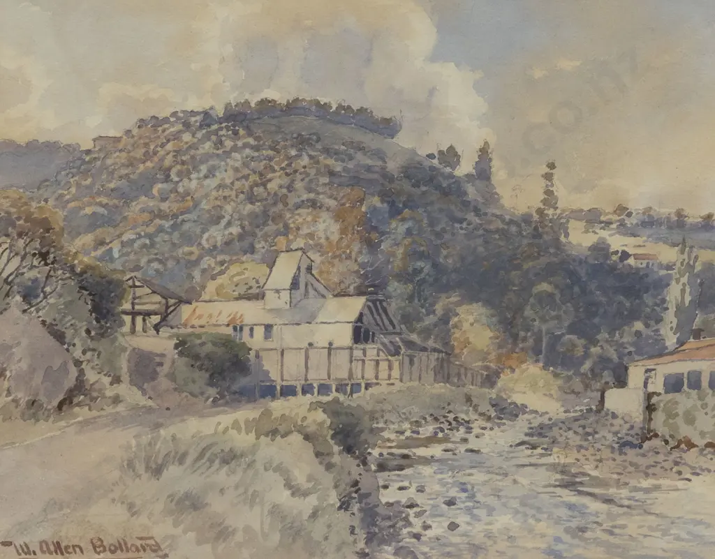 William Allen Bollard (1869 - 1943) - On the Leith Dunedin Image 1++