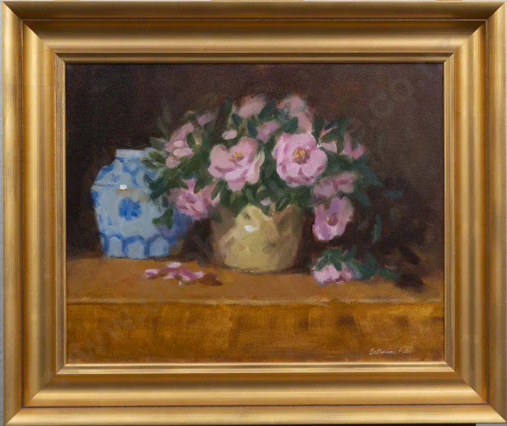 Catherine Robb - Still Life with Pink Camellias Image 1++