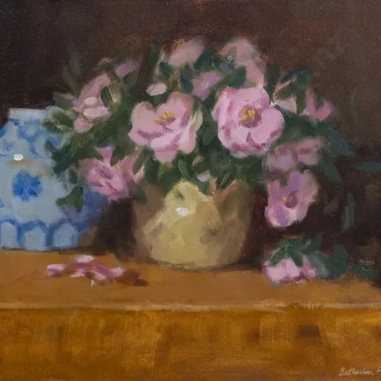 Catherine Robb - Still Life with Pink Camellias
