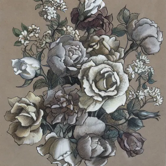 Elise Mourant (1921 - 1990) - Roses