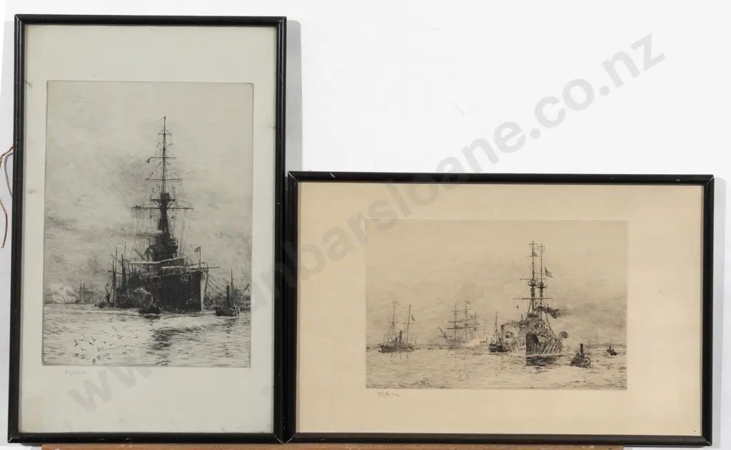 William Lionel Wyllie - Ship in Port & Other Image 1++