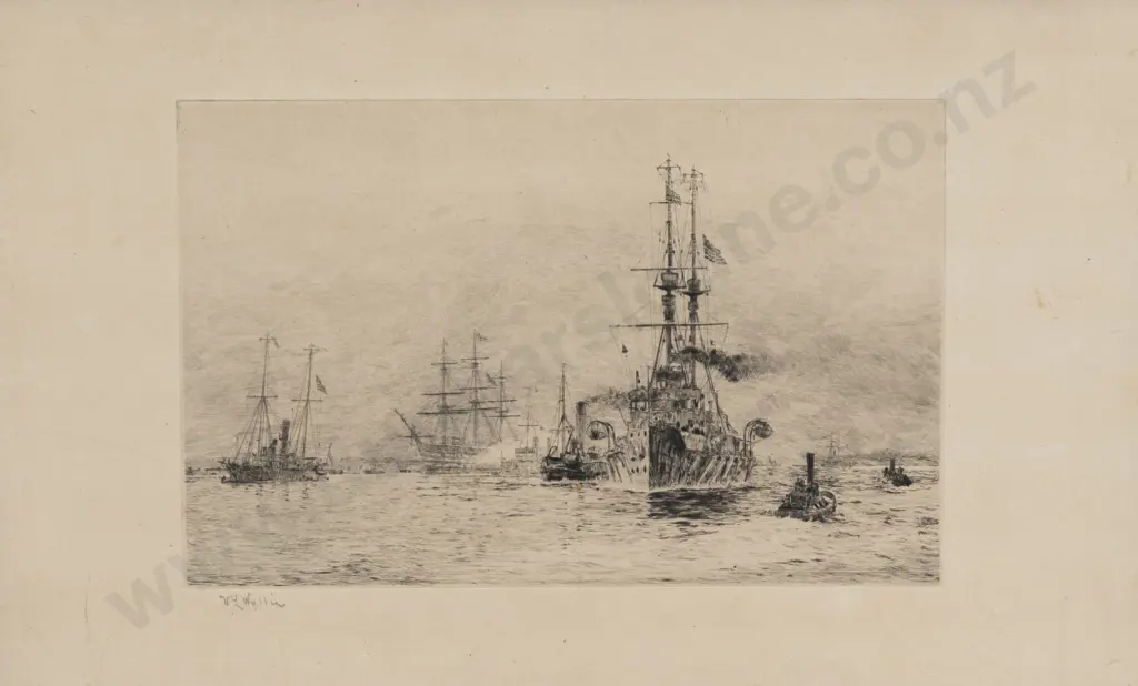 William Lionel Wyllie - Ship in Port & Other Image 1++
