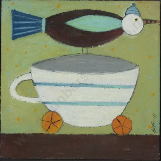 Barbara Franklet - Morning Tea - Striped Cup