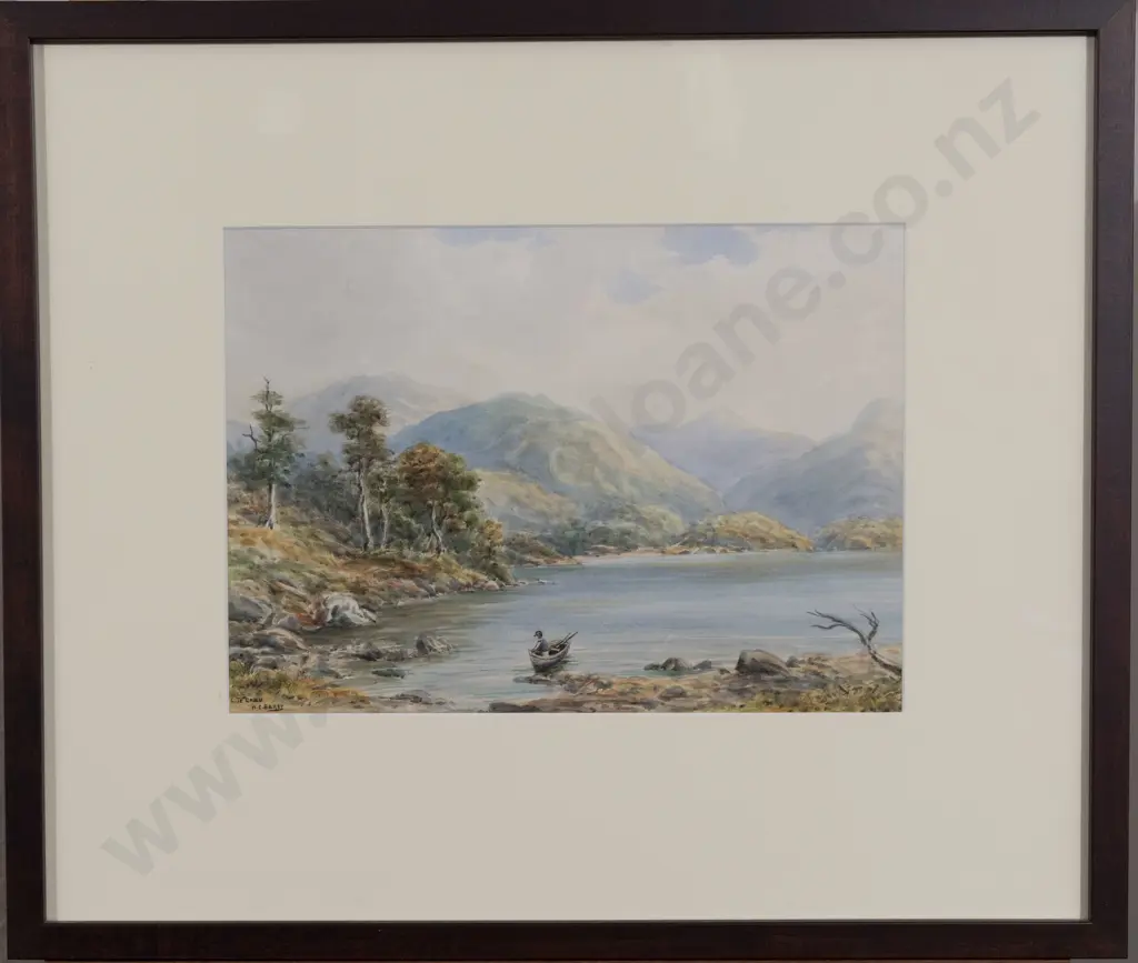 W G Baker (1864-1929) - Lake Te Anau Image 1++