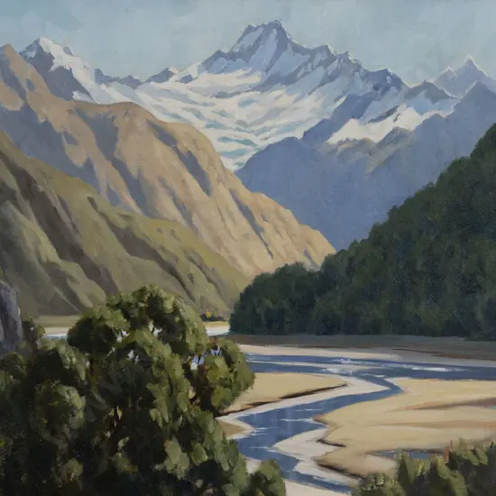 E B Lattey (1899 - 1986) - Mt Avalanche Matukituki Valley