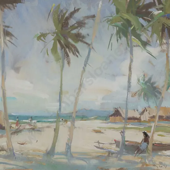 Guy Huze (b1921) - Islands Study