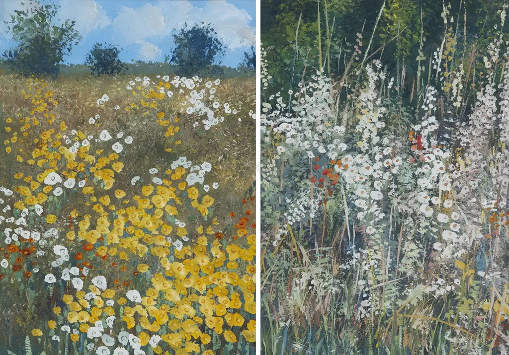 Robert Walls - Two Garden Scenes Image 1++
