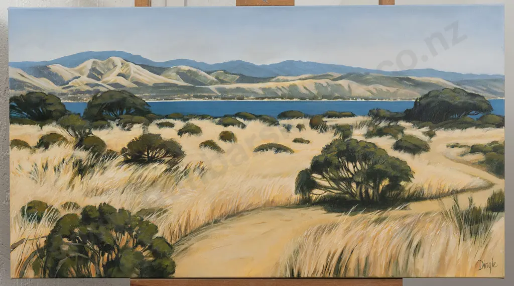 Nan Dingle - Kapiti Coast from Rangatira Flats on Kapiti Island Image 1++