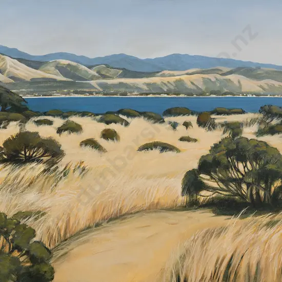 Nan Dingle - Kapiti Coast from Rangatira Flats on Kapiti Island