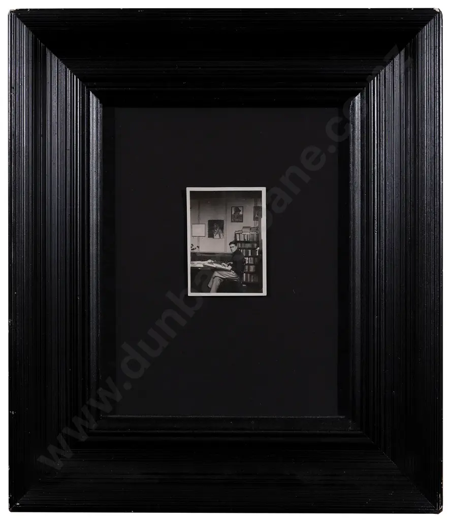 Photograph - Leo Bensemann Seated at Desk Image 1++