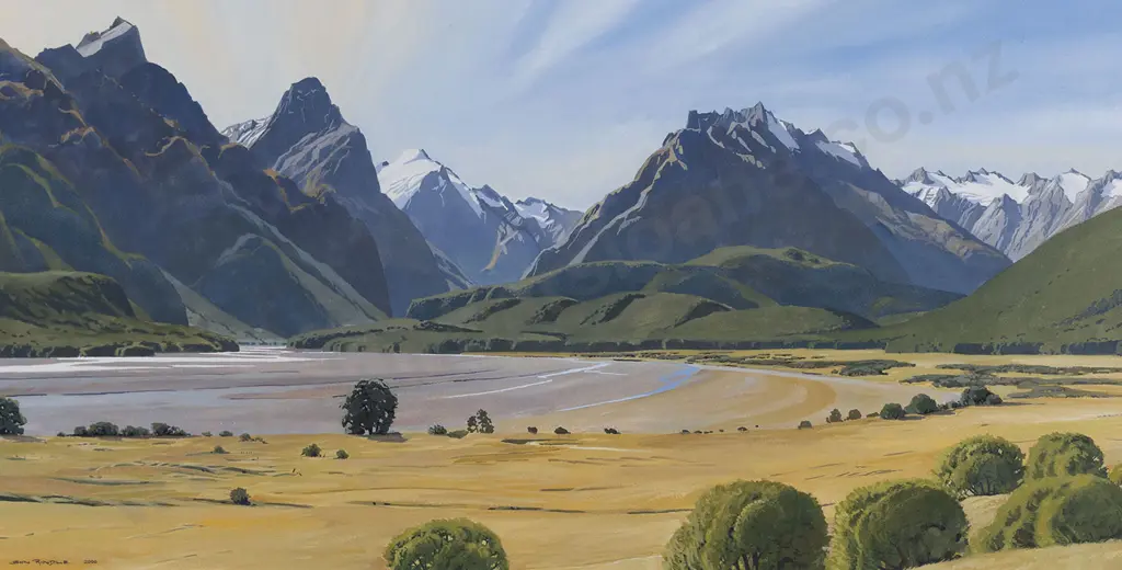 John Rundle (1933 - 2014) - The Dart Valley Otago Image 1++