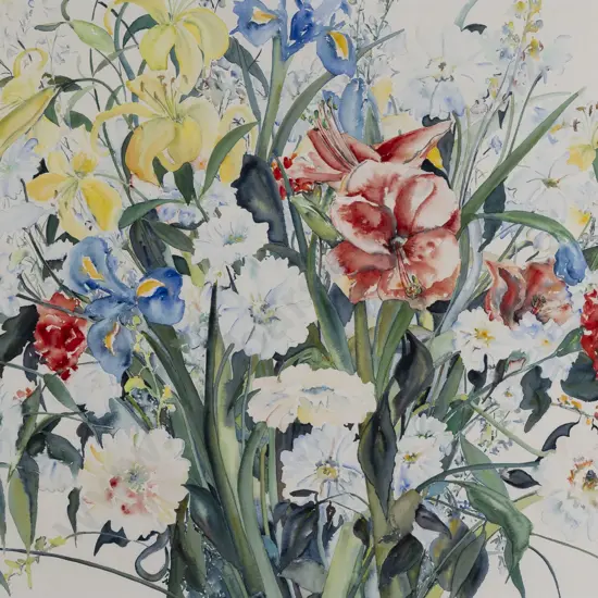 J M Henderson - Still Life with Spring Flowers