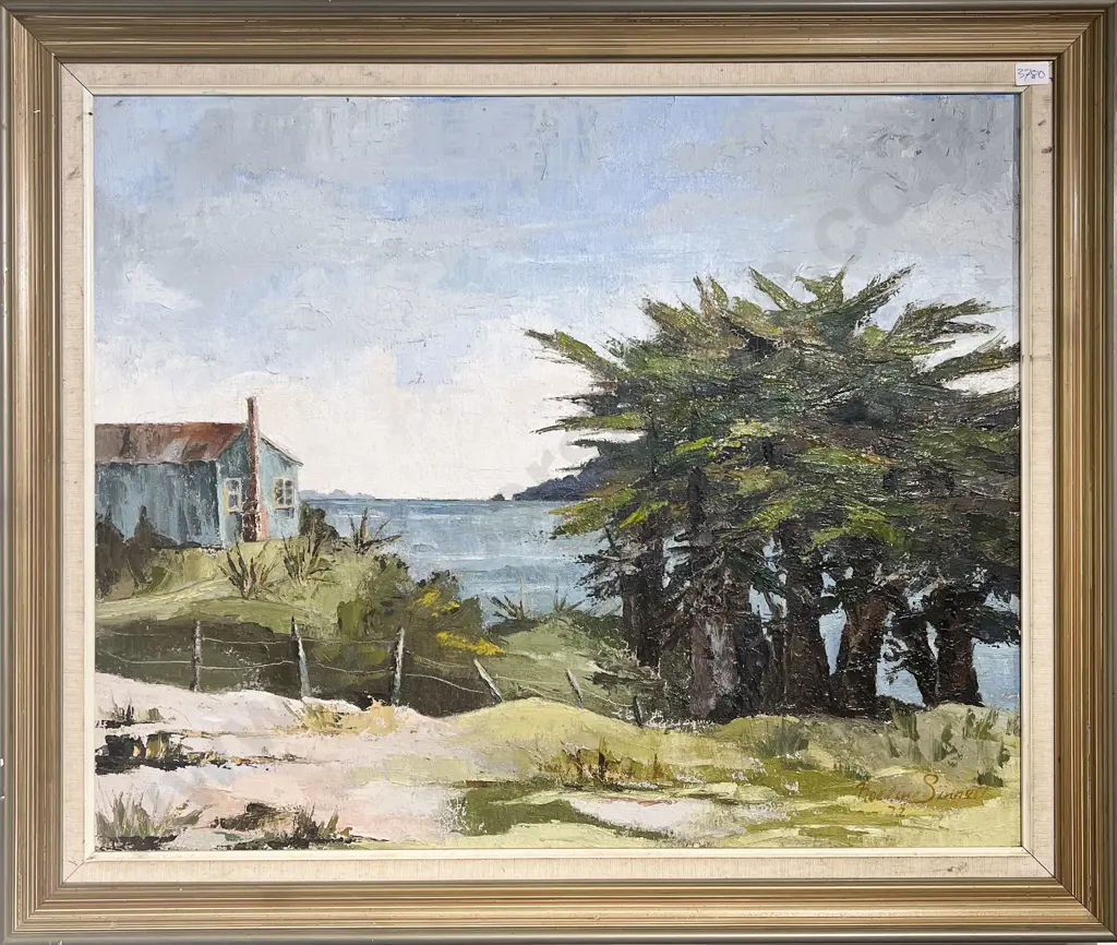 Noeline Sinnett "Cliffside Cottage" Oil on Board Image 1++