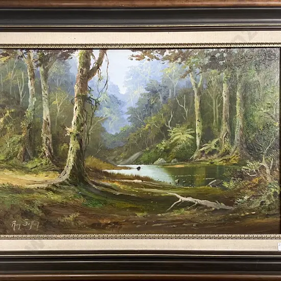 Roy Sefton - Forest Landscape - Oil on Board