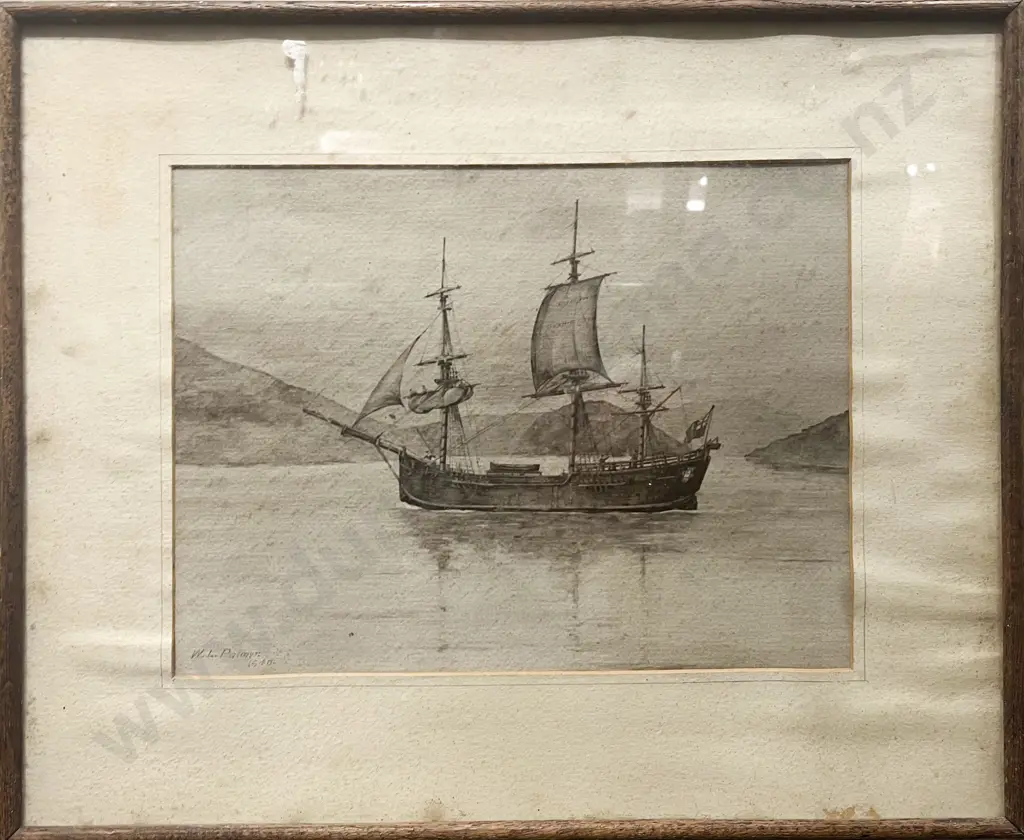 W.L. Palmer "Cook's Endeavour" Sketch Image 1++