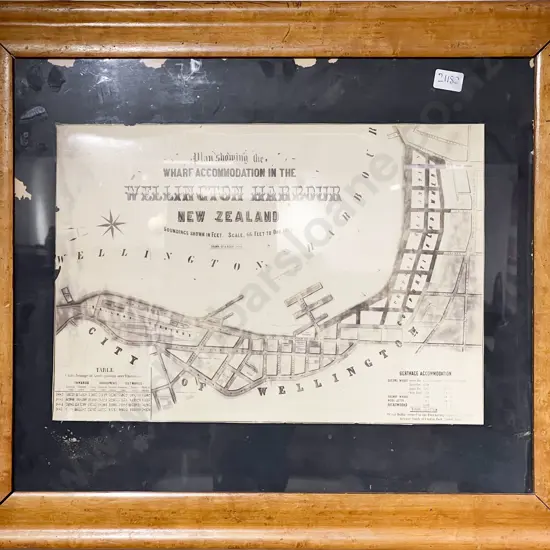 Vintage Wellington Harbour Map