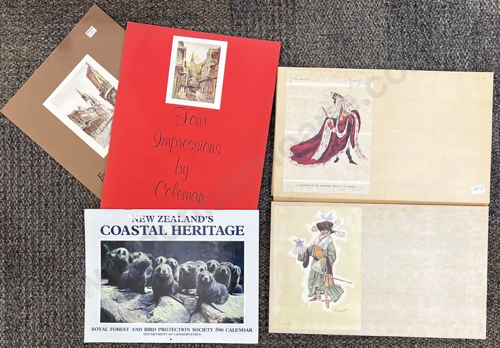 Quantity of Assorted Framed Works & Folders of Loose Works Image 1++