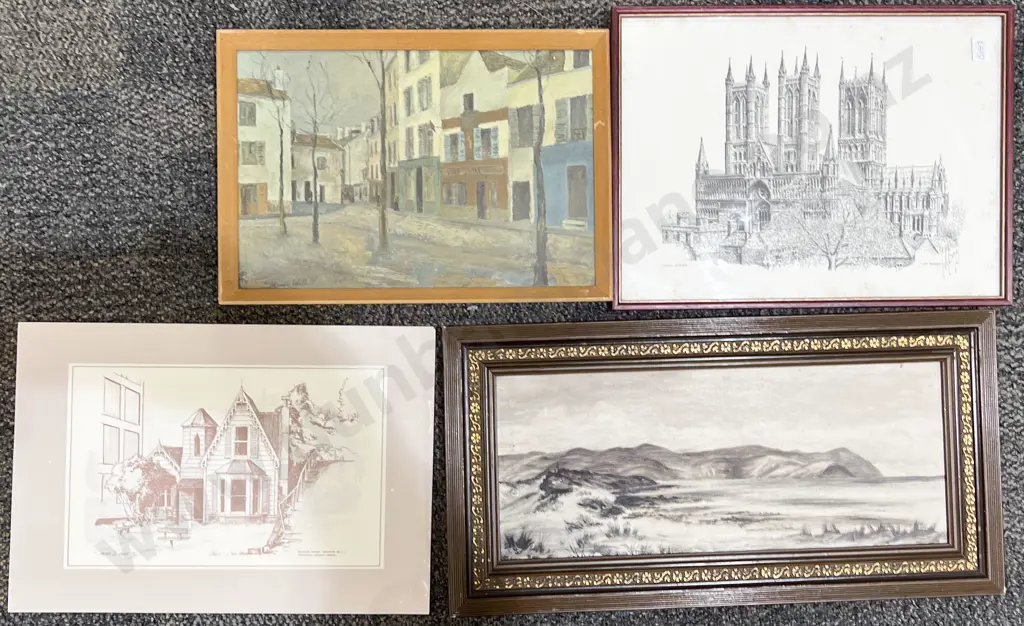 Quantity of Assorted Framed Works & Folders of Loose Works Image 1++