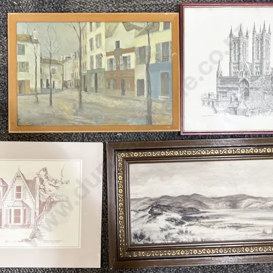 Quantity of Assorted Framed Works & Folders of Loose Works