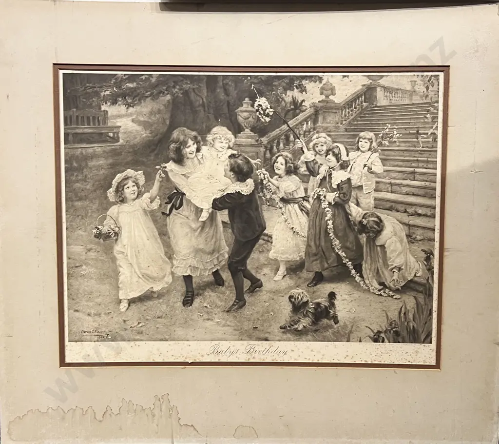 Arthur J Elsey - Baby's Birthday 1902 Print (a/f) Image 1++