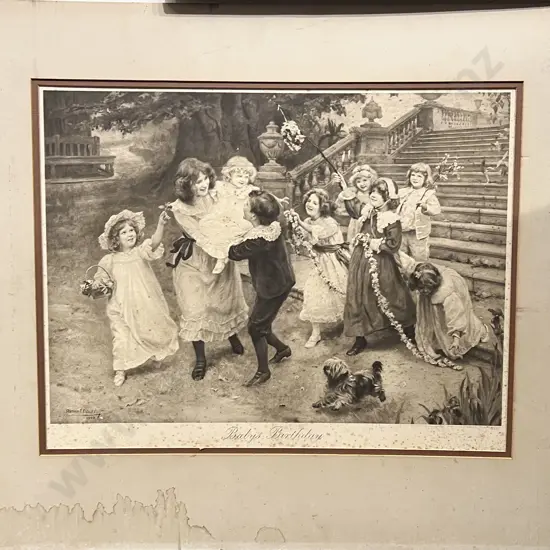 Arthur J Elsey - Baby's Birthday 1902 Print (a/f)