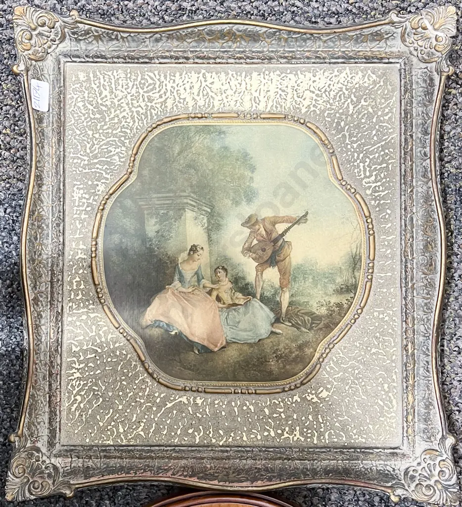 Vintage Oil on Board Still Life together with Print & Small Circular Mirror Image 1++