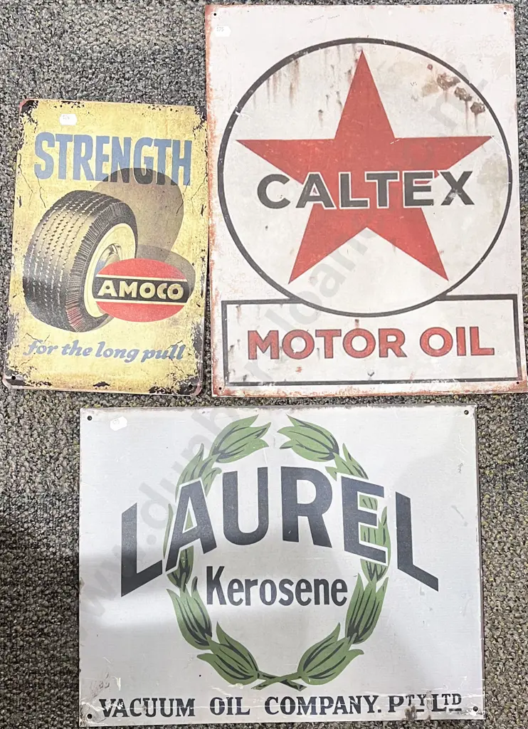 Four Assorted Reproduction Tin Advertising Signs Image 1++