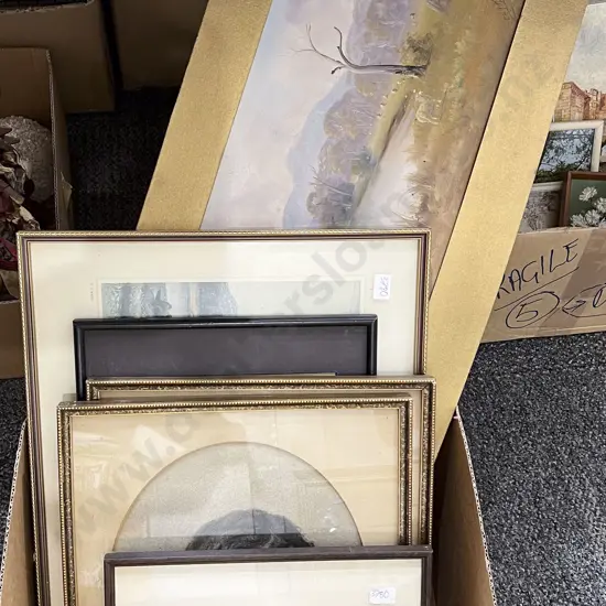 Box of Assorted Framed and Loose Works