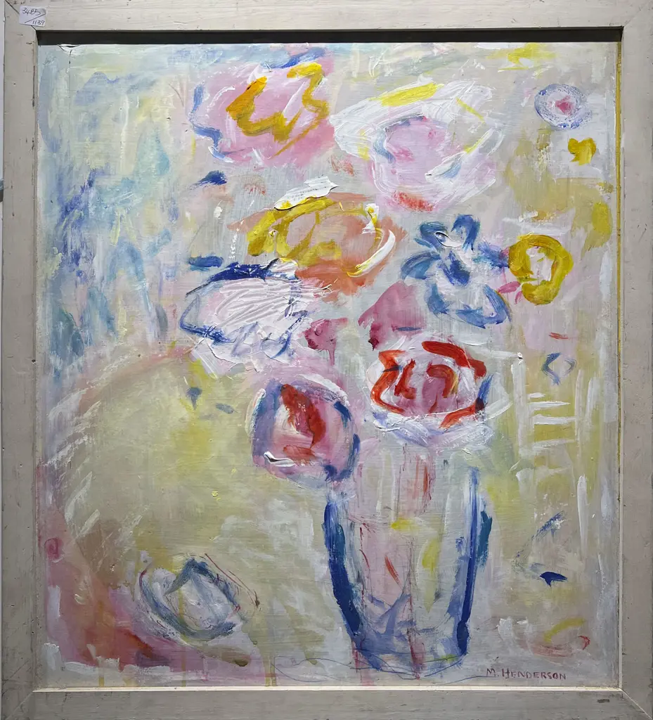 M Henderson - Still Life - Acrylic on board Image 1++