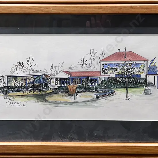 Two Framed Works including B. Cross "Wild Oats"