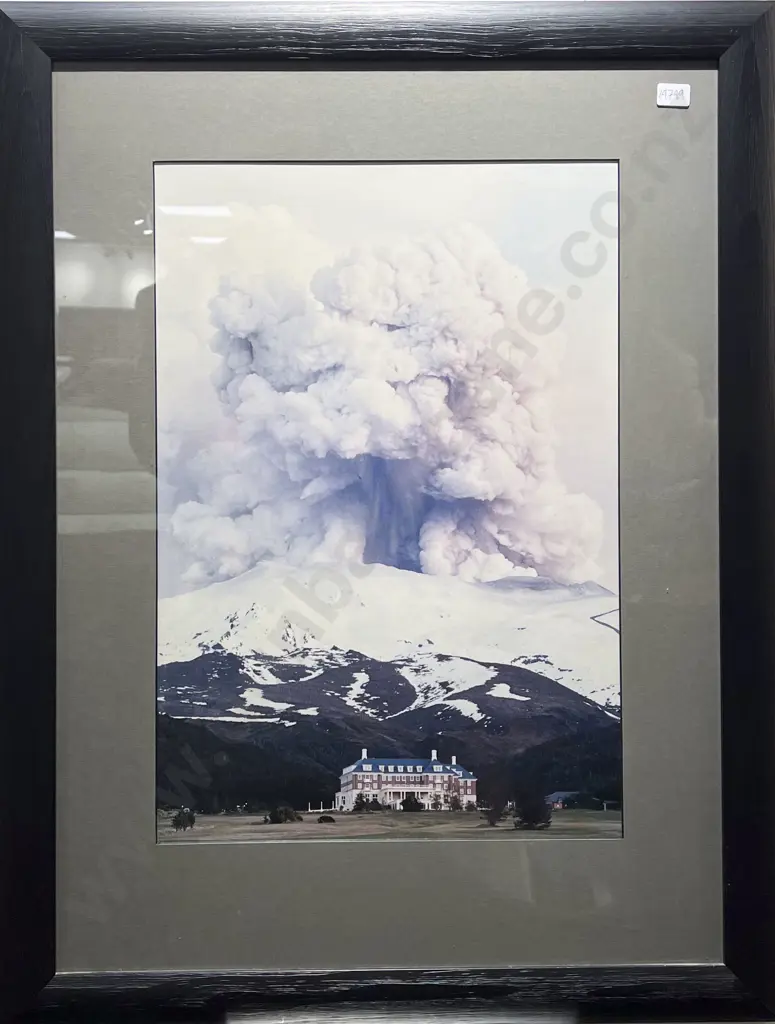 Photograph of Mt Ruapehu Eruption over The Chateau Image 1++