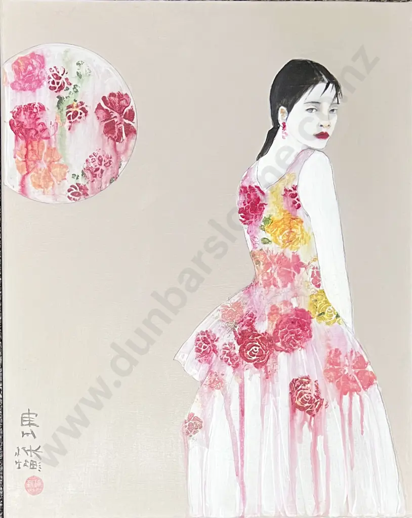 Three Acrylic on Canvas Works by Susan Adams Image 1++