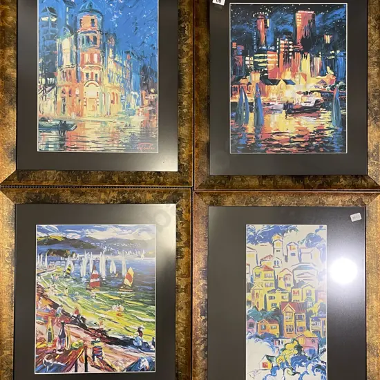 Five Framed Richard Ponder Prints (Damage to One Frame)