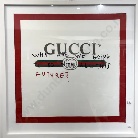 Framed Gucci Future Foulard Scarf in White