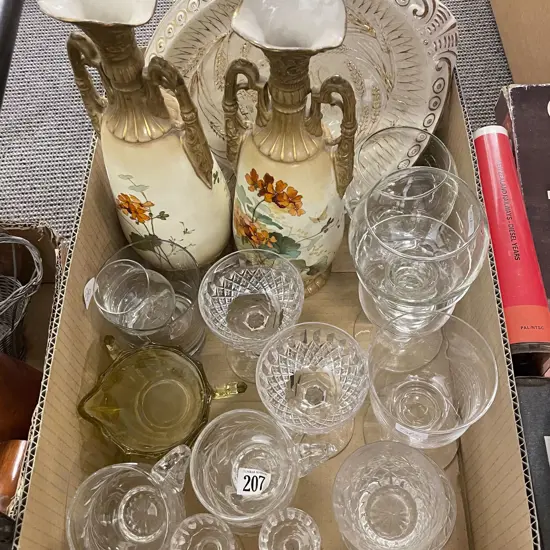 Box of Assorted including Glassware