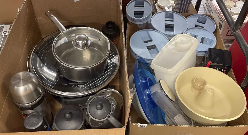 Two Boxes of Assorted Kitchenware Image 1++
