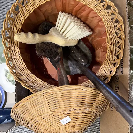 Small Quantity of Assorted including Lidded Wicker Basket etc