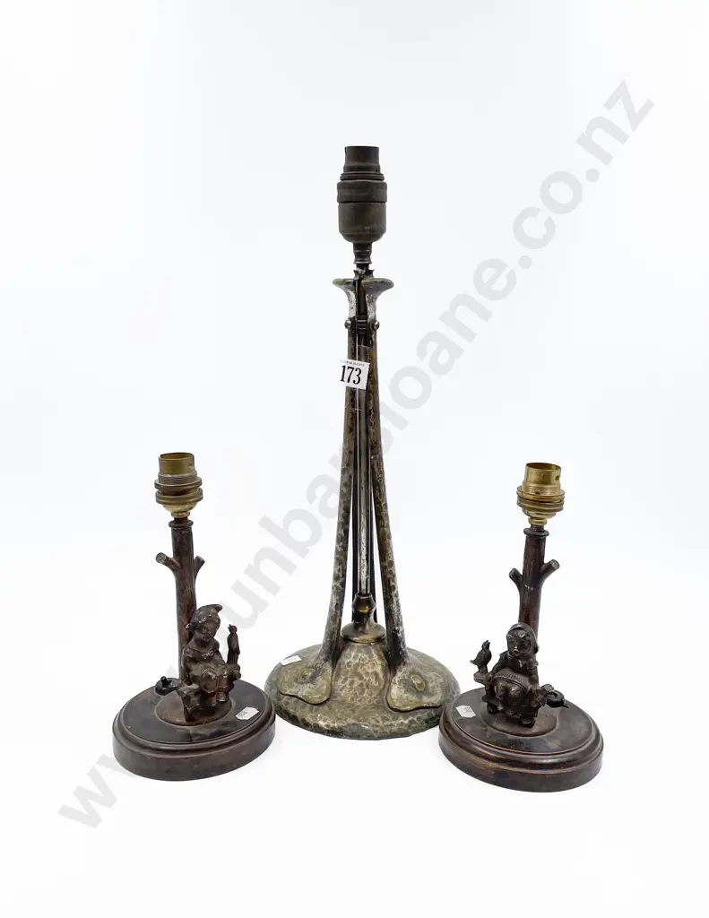 Pair of Table Lamps Together with Art Nouveau Lamp (AF) Image 1++