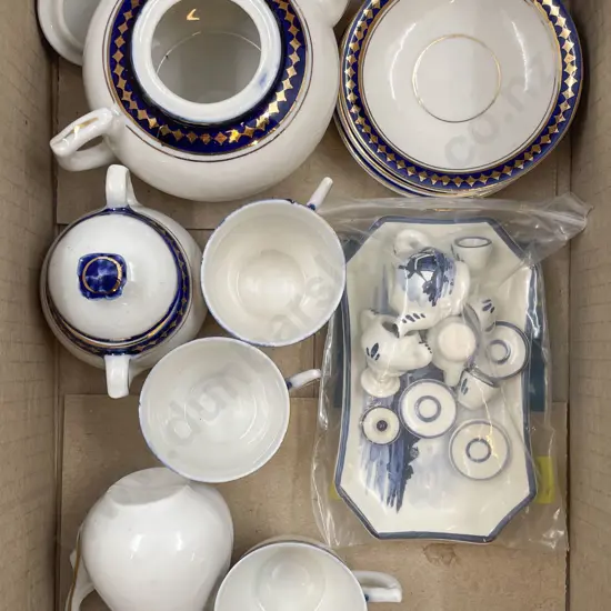 Small Box of Assorted Miniature Tea China etc
