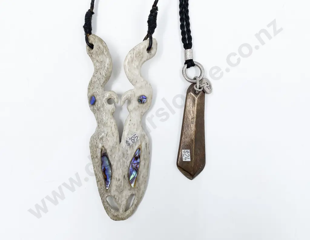 Bone Carved Necklace etc Image 1++