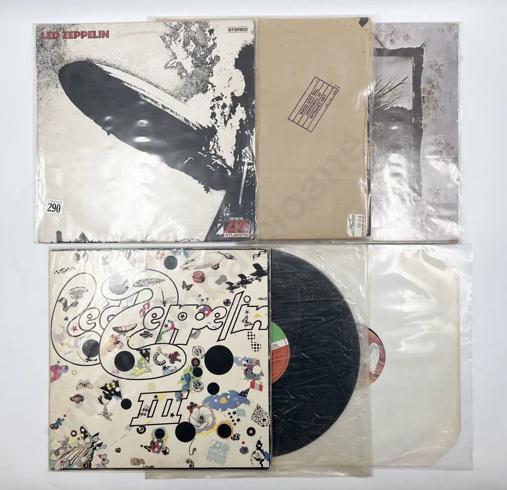 Six Vintage "Led Zeppelin" Vinyl Records Image 1++