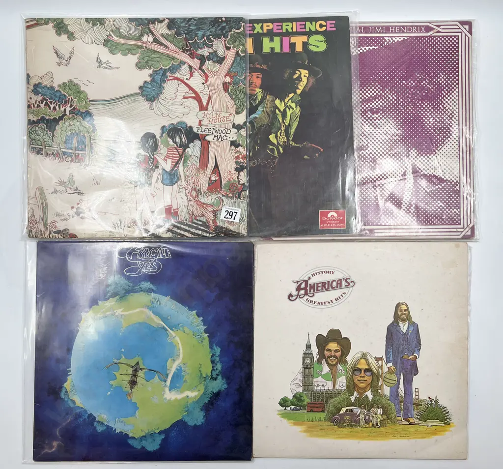 Five Assorted Vintage Vinyl Records Image 1++