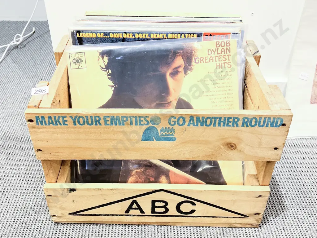 Crate of Approx. 27 Vintage Vinyl's Image 1++
