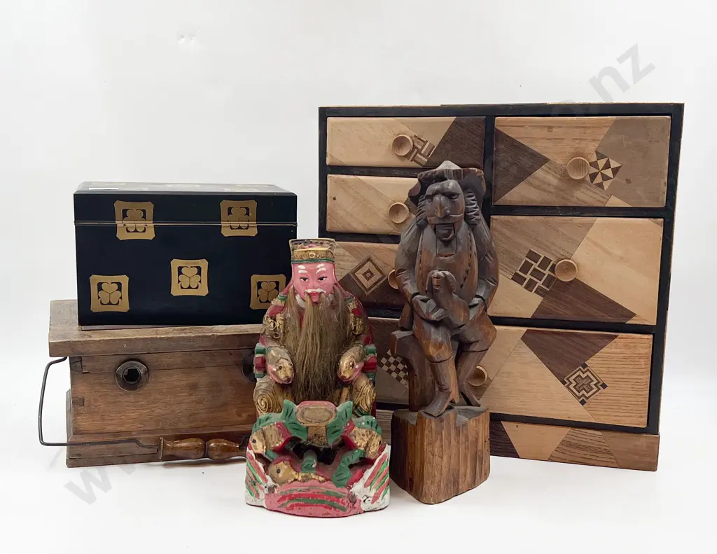Small Quantity of Assorted Including Miniature Chest and Figures etc Image 1++