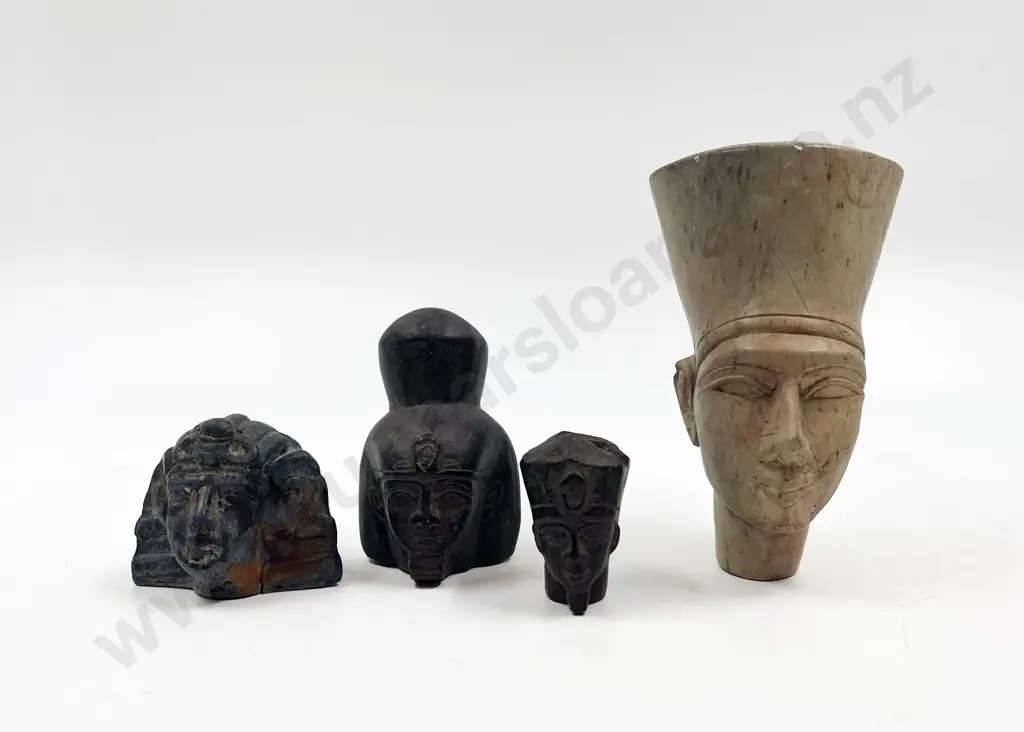 Four Assorted Hardstone Busts Image 1++