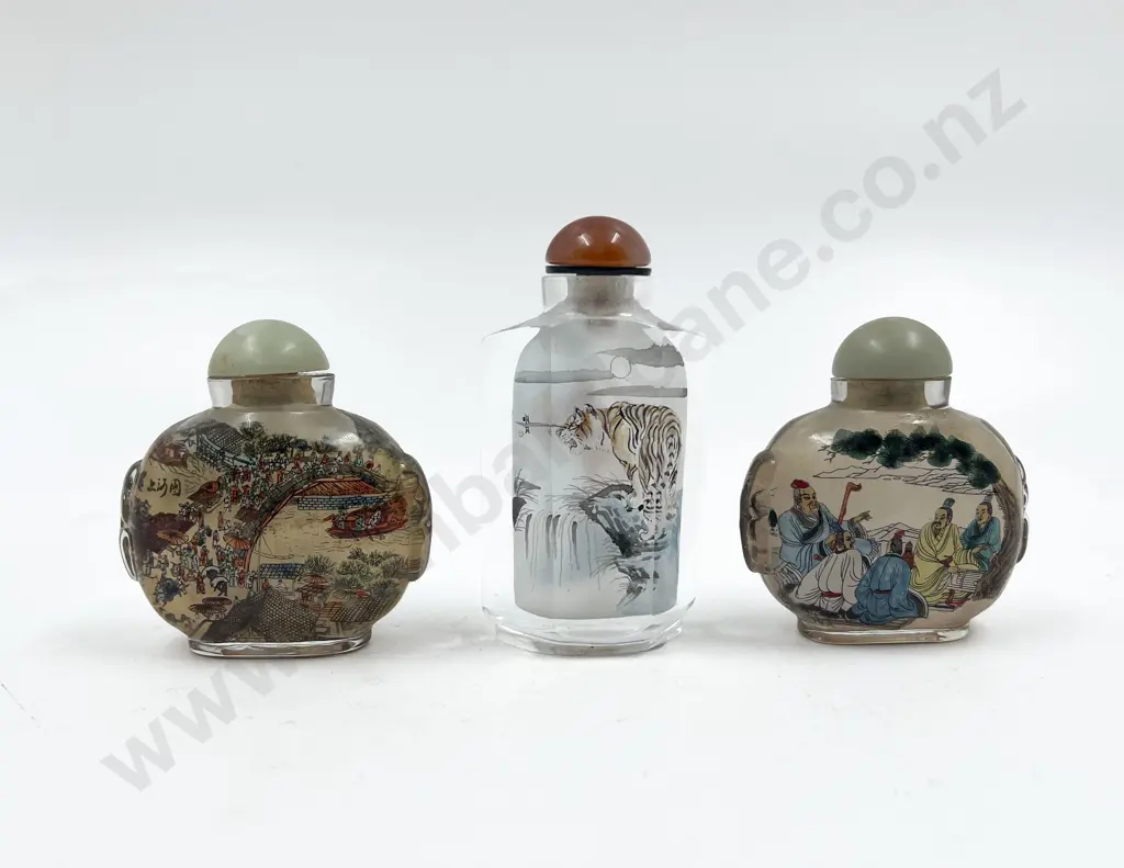 Four Assorted Japanese Glass Scent Bottles Image 1++