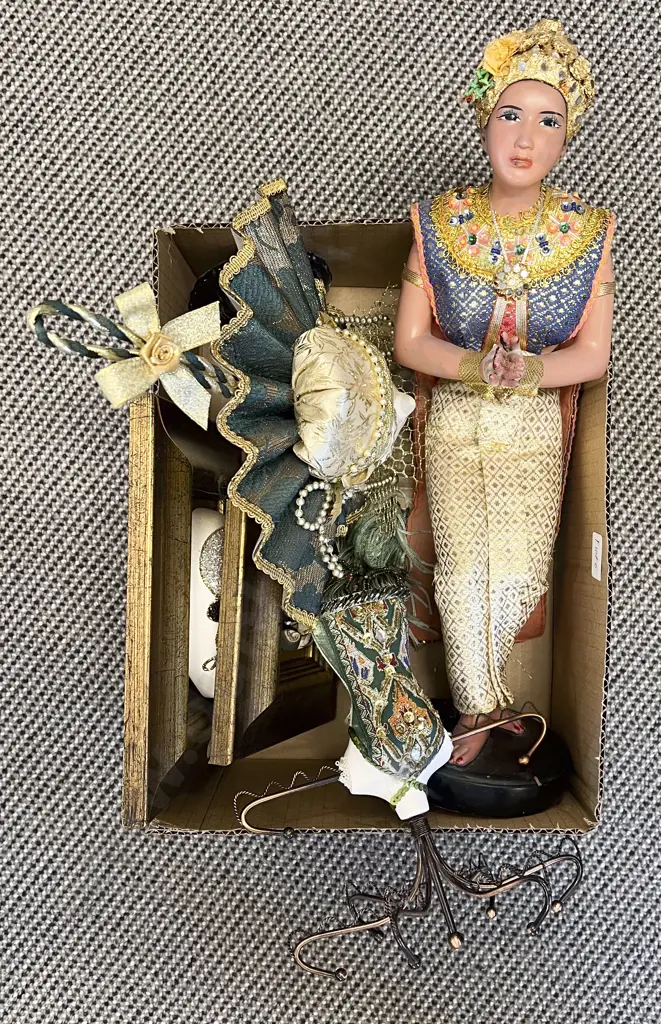 Small Box of Assorted Decorative Ornaments Image 1++