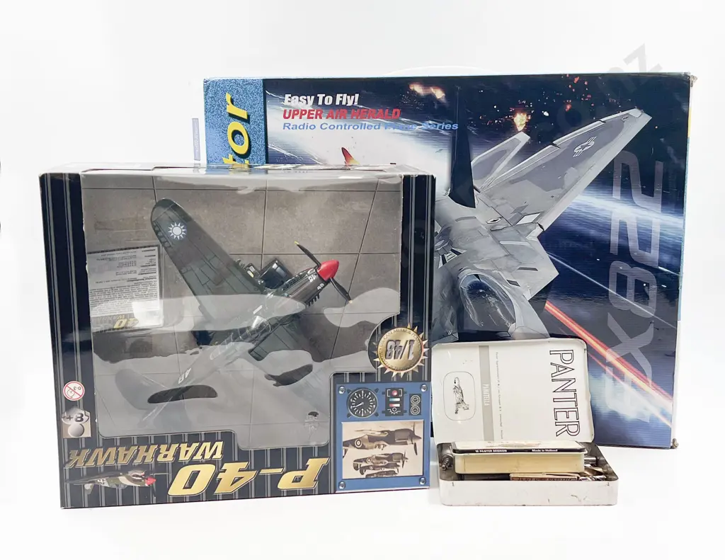 Model Plane Together with Boxed RC Plane Image 1++