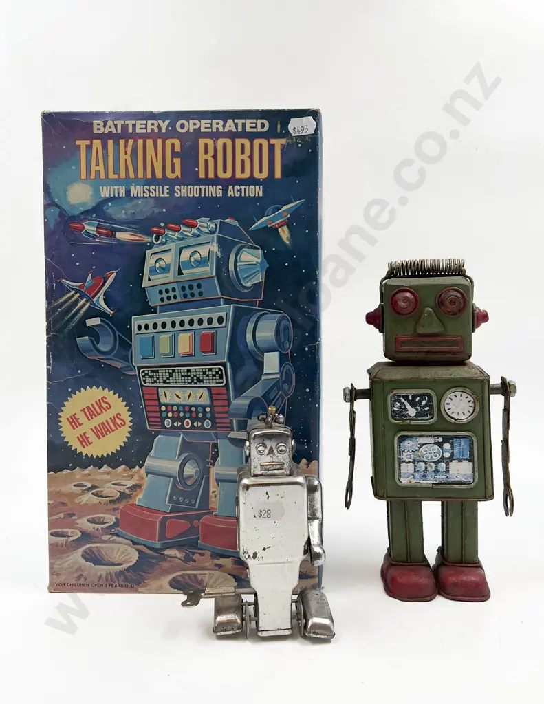 Vintage Talking Robot in Original Box Together with Two Others Image 1++