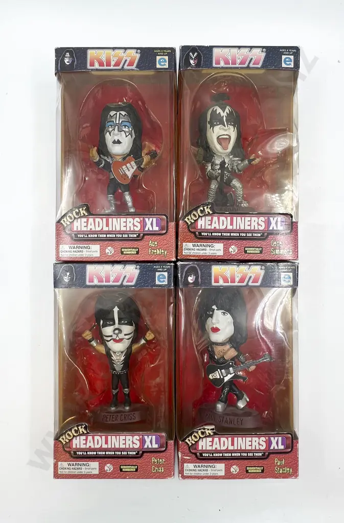 Four Boxed Rock Headliners XL KISS Figures Image 1++